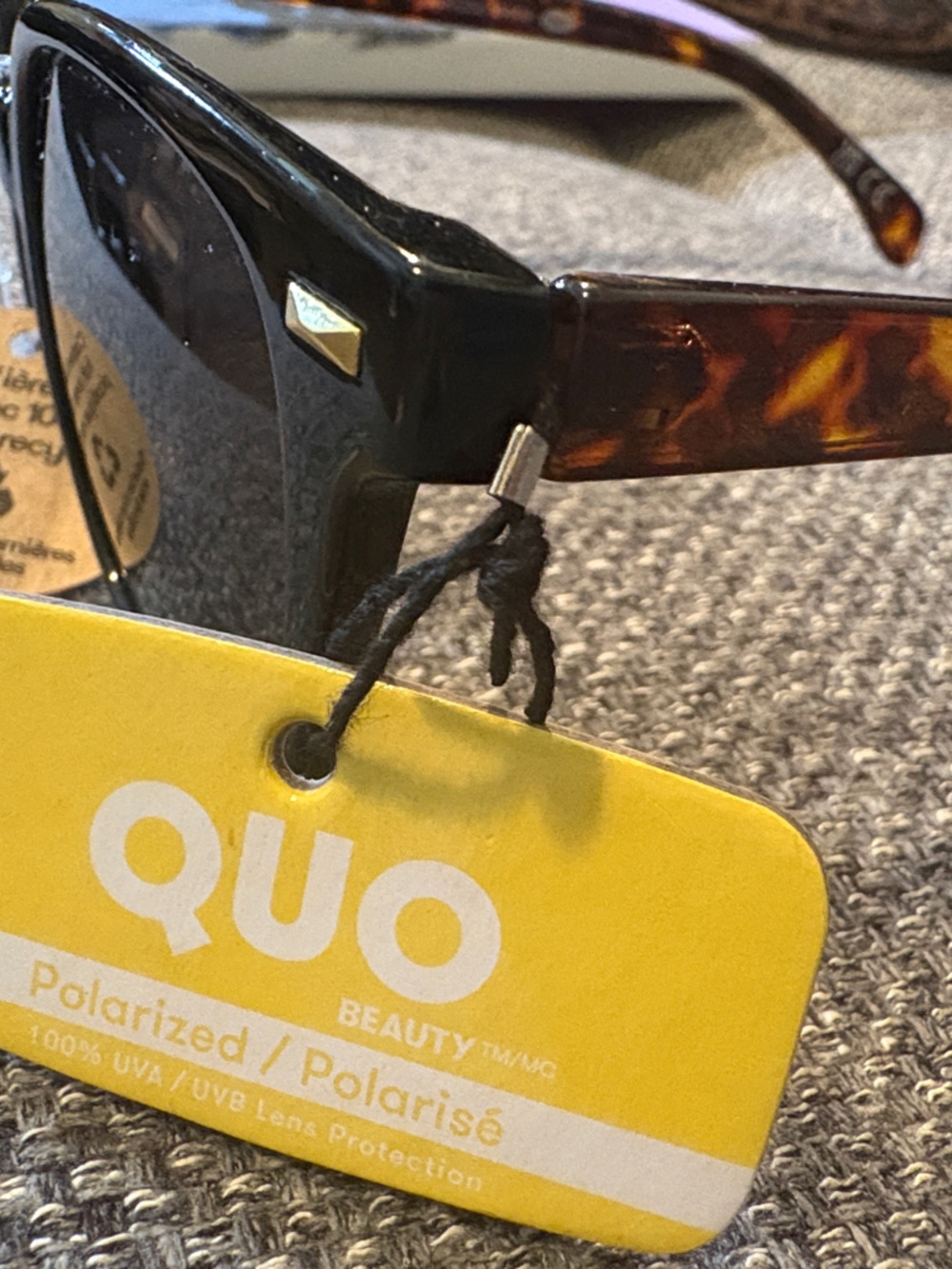 Quoddy Black Frames with Tortoiseshell Temples Sunglasses